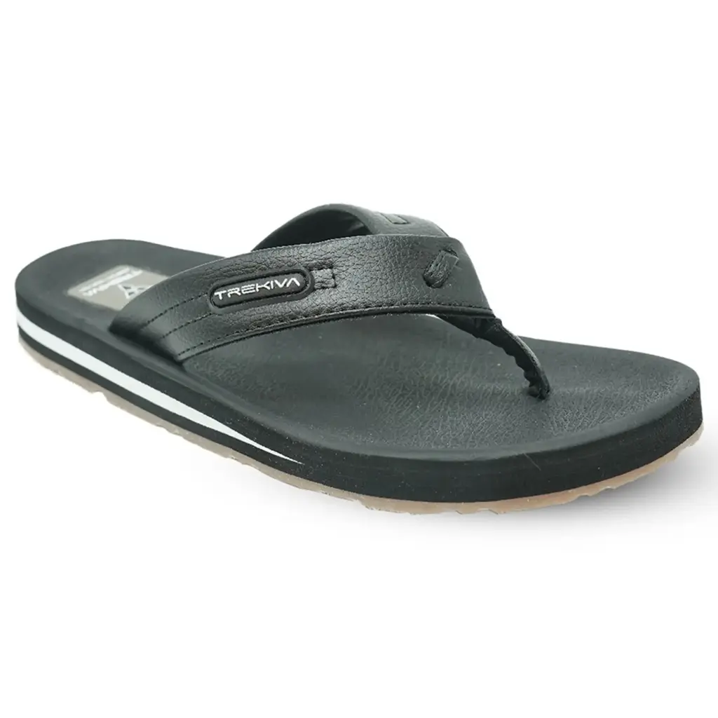 Trekiva Men's Premium Slippers | Comfortable Daily Use Slippers For Home, Outdoors & Travel | Flexible & Durable | Anti-Skid Grip With Soft Cushioned Footbed Flip-Flop | TFG-1047