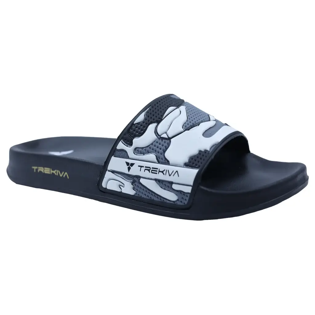 Trekiva Men's Premium Sliders | Comfortable Daily Wear Sliders For Home, Outdoors & Travel | Flexible & Durable | Anti-Skid Grip With Soft Cushioned Footbed Sliders | TSG-2003