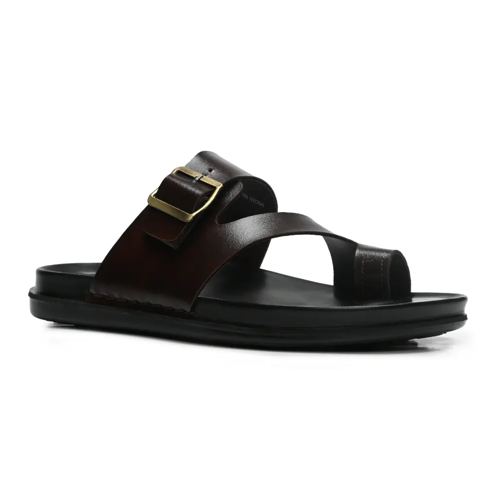 Trekiva Men’s Premium PU Buckle Sandals | Soft Cushioned Footbed, Adjustable Strap, Anti-Slip Sole | Comfortable for Daily Use | Flexible & Durable | TPG-3079