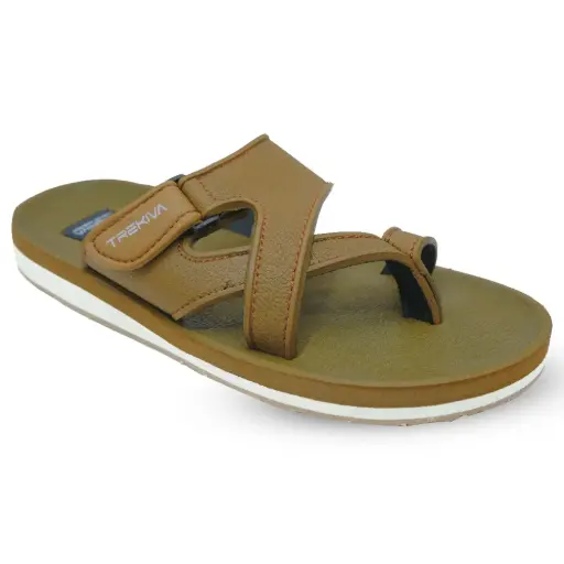 Trekiva Men's Premium Slippers | Comfortable Daily Use Slippers For Home, Outdoors & Travel | Flexible & Durable | Anti-Skid Grip With Soft Cushioned Footbed Flip-Flop | TFG-1045