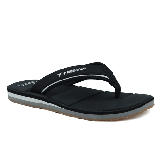 Trekiva Men's Premium Slippers | Comfortable Daily Use Slippers For Home, Outdoors & Travel | Flexible & Durable | Anti-Skid Grip With Soft Cushioned Footbed Flip-Flop | TR-T0601