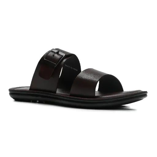 Trekiva Men’s Premium PU Double Strap Sandals | Soft Cushioned Footbed, Adjustable Buckle, Anti-Slip Outsole | Comfortable for Daily Use | Flexible & Durable | TPG-3078